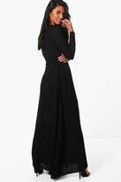 Thumbnail for your product : boohoo Crepe Knot Front Maxi Dress