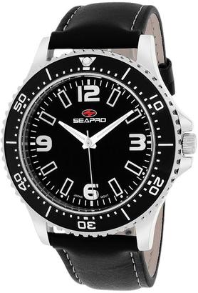 Seapro SP5311 Men's Tideway Black Leather Watch