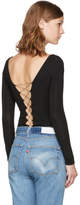 Thumbnail for your product : Alexander Wang T by Black Lace-Up Bodysuit