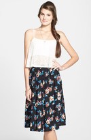 Thumbnail for your product : Lush Print Midi Skirt (Juniors)