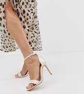 Thumbnail for your product : Truffle Collection Truffle Collection wide fit bridal stiletto square toe heeled sandals