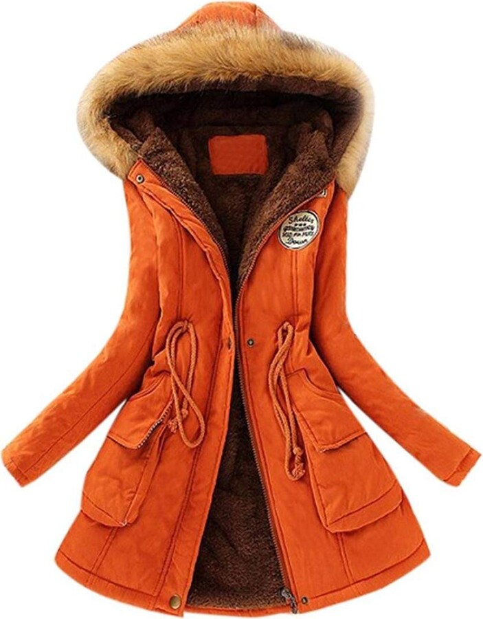 orange winter coat