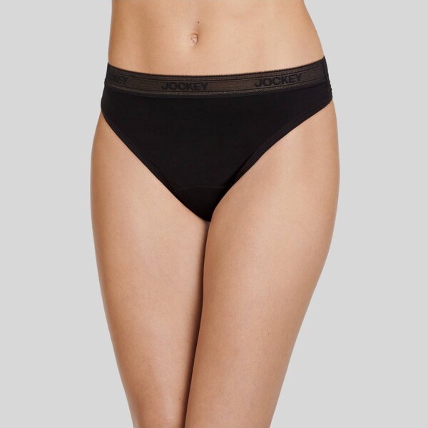 Jockey Generation™ Women's 2pk Worry Proof Light Absorbency Period Panty  Thong - Black - ShopStyle Panties