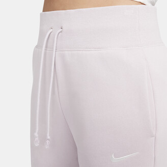 Nike high waisted wide leg sweatpants in gray