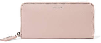 Saint Laurent Textured-leather Continental Wallet - Pastel pink