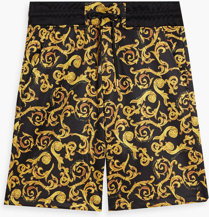 Printed jersey drawstring shorts