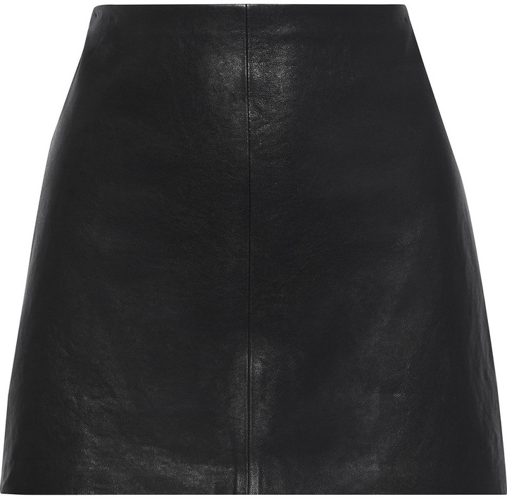 Alice + Olivia Hannon Leather Mini Skirt - ShopStyle