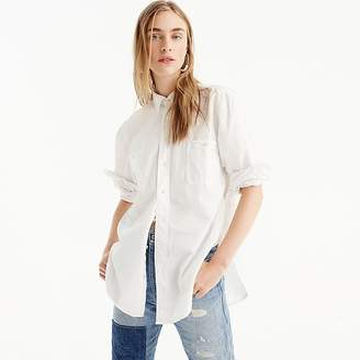 J.Crew Petite relaxed chambray boy shirt in white