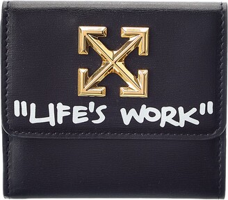 Off-White Jitney Leather French Wallet - ShopStyle