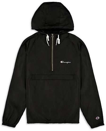 champion hooded half zip top