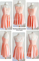 Thumbnail for your product : Forever 21 NEW Peach Light Coral Caged Cutout Fit & Flare CUTE Full Skater Dress