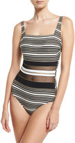 Thumbnail for your product : Gottex Regatta Metallic-Stripe One-Piece Swimsuit