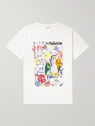 alexander mcqueen printed cotton jersey t shirt