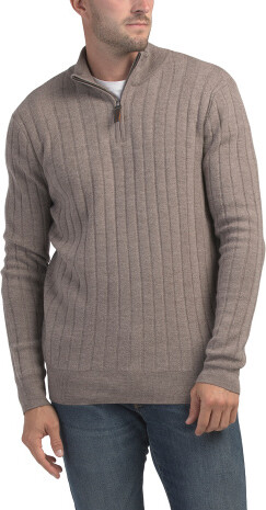 TJMAXX Merino Wool Angle Stitched Sweater For Men