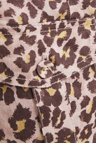 Thumbnail for your product : Zimmermann Sabotage Safari Cropped Belted Leopard-print Linen Wide-leg Pants