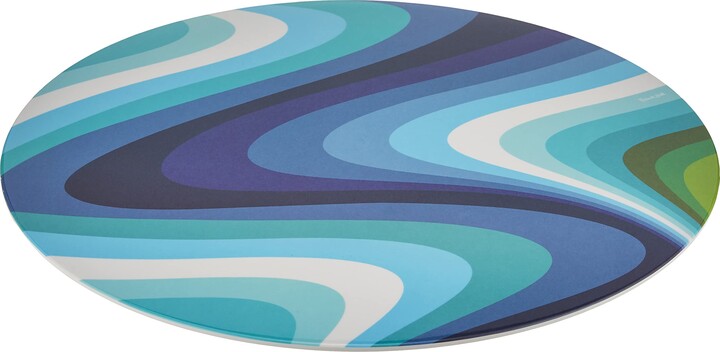 French Bull Lazy Susan Large Melamine Rotating Dinnerware Platter Turntable Table, Serving, Party, Kitchen, Organizing, Pantry, Cabinet, 15-inch, Surf