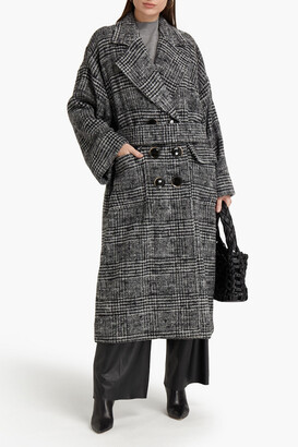 Dolce & Gabbana Double-breasted Prince Of Wales Checked Wool-blend Coat