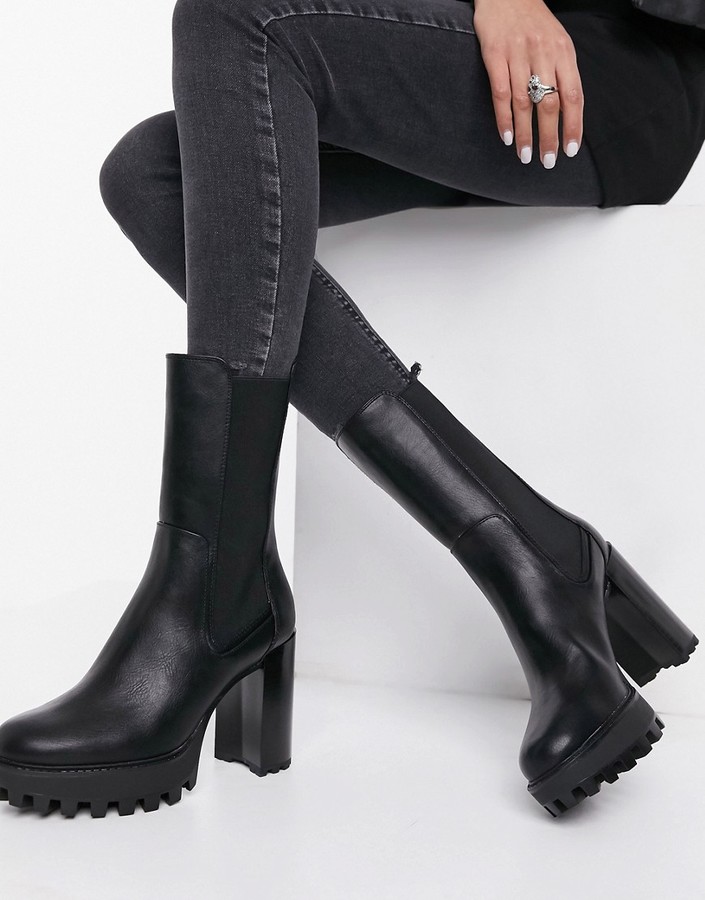 bershka heeled boots
