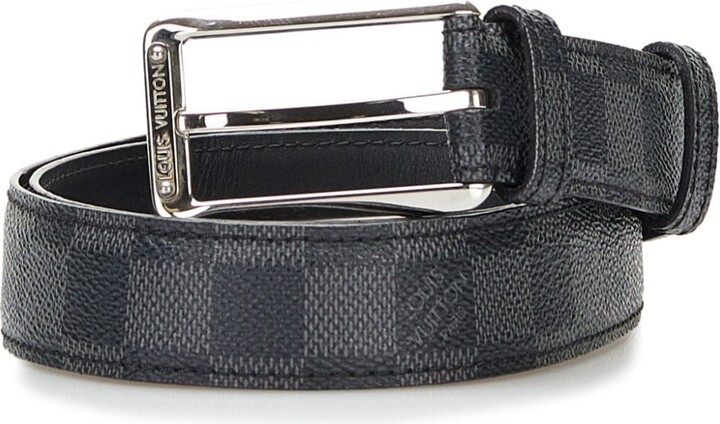 Pre-owned Louis Vuitton Leather Belt In Silver