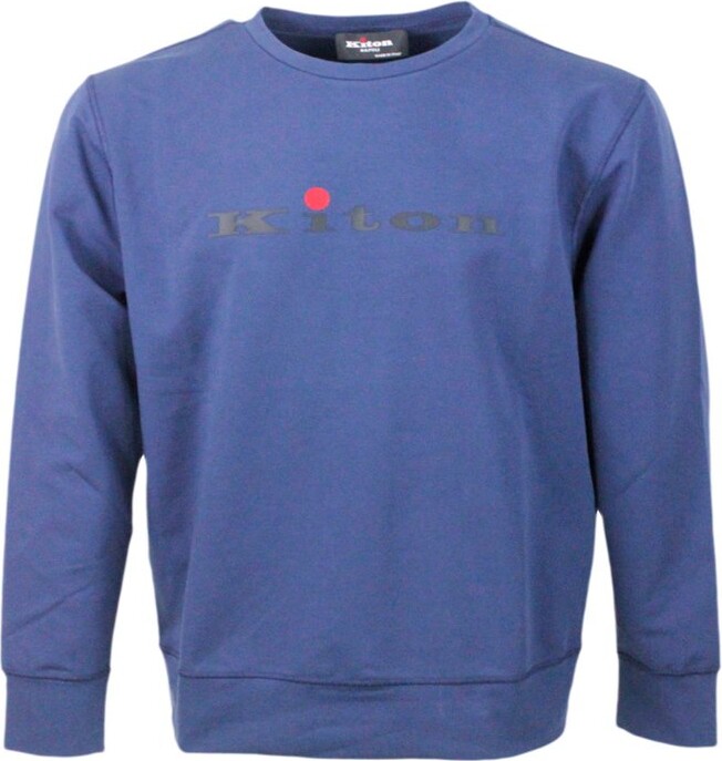 Kiton Logo Detailed Crewneck Sweatshirt