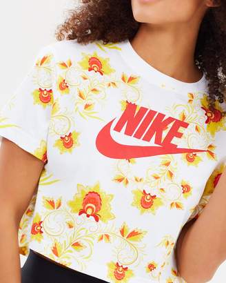 Nike Short Sleeve Floral Printed Top
