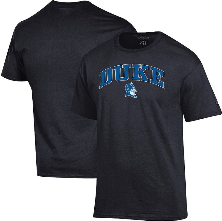 Men's Champion Black Duke Blue Devils Arched Logo T-Shirt