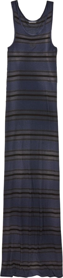 Balenciaga Cotton-Blend Tank Top Maxi Dress