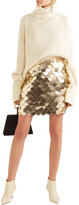 Thumbnail for your product : Sara Battaglia Sequined Tulle Mini Skirt