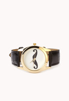 Thumbnail for your product : Forever 21 Quirky Mustache Watch