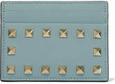 Valentino - Valentino Garavani The Rockstud Leather Cardholder - Sky blue