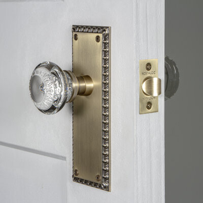 Nostalgic Warehouse Neoclassical Plate Privacy (Bed & Bath) with Crystal Neoclassical Knob