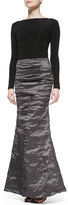 Thumbnail for your product : Nicole Miller Long-Sleeve Combo Mermaid Gown