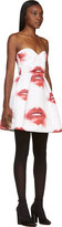 Thumbnail for your product : MSGM White & Pink Lip Print Bustier Dress