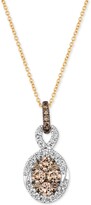 Thumbnail for your product : LeVian Nude Diamond & Chocolate Diamond 18" Pendant Necklace (5/8 ct. t.w.) in 14k White & Rose Gold
