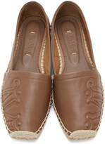 Thumbnail for your product : Max Mara Brown Leather Eli Espadrilles