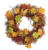 Artificial Maple Leaves Berries Thanksgiving Wreath