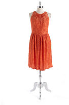 Thumbnail for your product : Carmen Marc Valvo Lace Fit-And-Flare Dress
