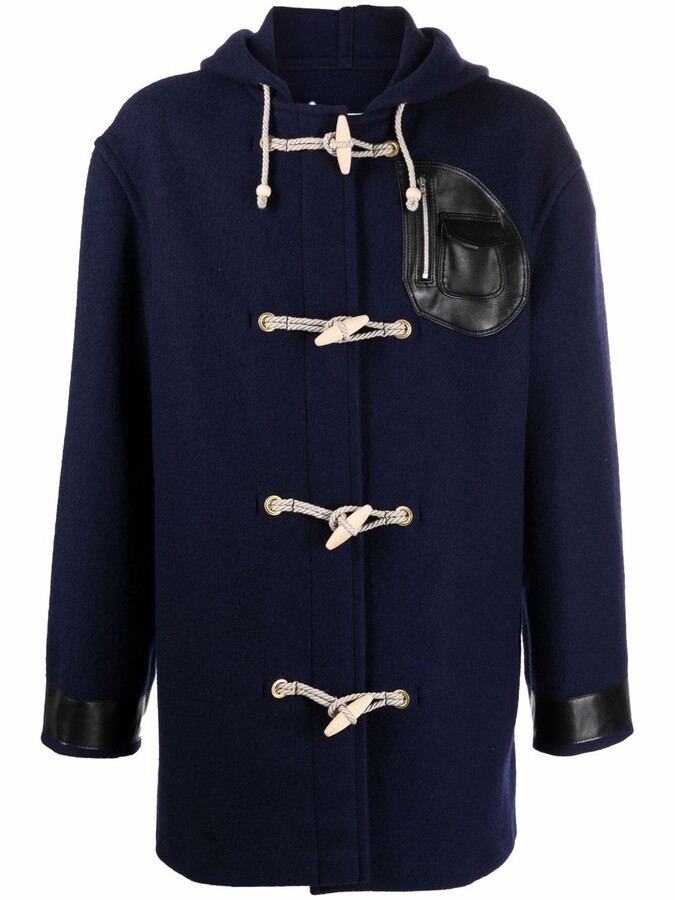 blue toggle coat