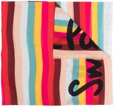 Thumbnail for your product : Paul Smith Logo-Print Striped Scarf