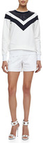 Thumbnail for your product : Theory Lynie Checklist Shorts, White