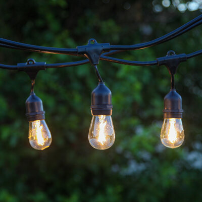 Brightech Pro 15-Light 48 ft. Outdoor Plug-In LED 1-Watt S14 2700K Soft White Bulb String Lights