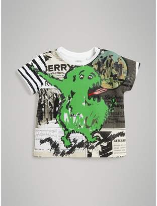 Burberry Childrens Monster Print Cotton T-shirt