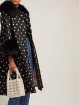 Thumbnail for your product : Saks Potts - Yvonne Single Breasted Polka Dot Wool Coat - Womens - Black White