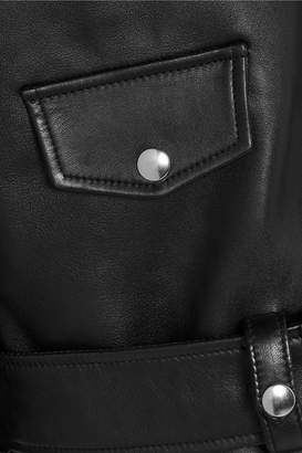 Acne Studios Myrtle Oversized Leather Biker Jacket - Black