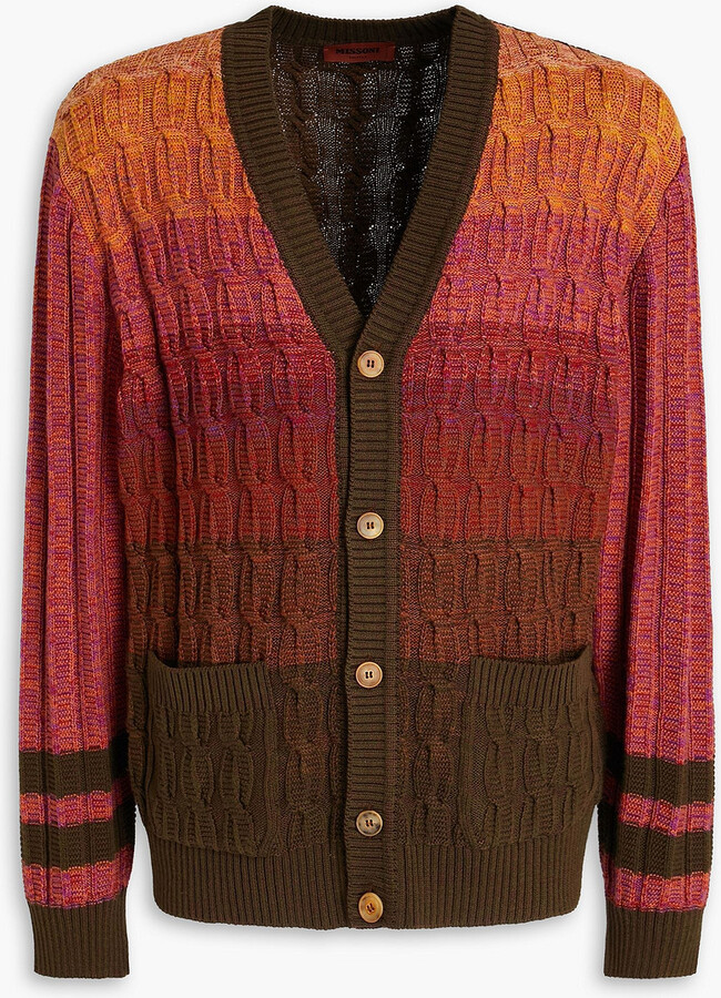 MK988 Mens Linen Fleece Single Breasted Ribbed Cable Knit Sweater Cardigan 