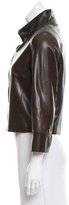 Thumbnail for your product : Carolina Herrera Leather Fitted Jacket