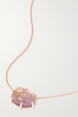 Andrea Fohrman Mini Galaxy Star 14-karat Rose Gold, Rose De France And Diamond Necklace - one size