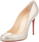 Thumbnail for your product : Christian Louboutin Fifi Metallic Leather Red Sole Pump, Beige/Gold