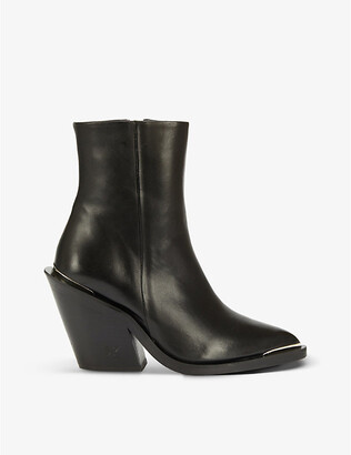 The Kooples Pointed-toe leather ankle boots