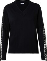 Dot Guipure V-Neck Sweater 